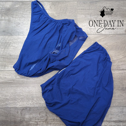 Cupshe One Shoulder Mesh Bikini Swimsuit Size XL
