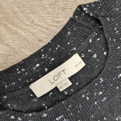 Loft Petites Speckled Lightweight Keyhole Sweater Size XXS