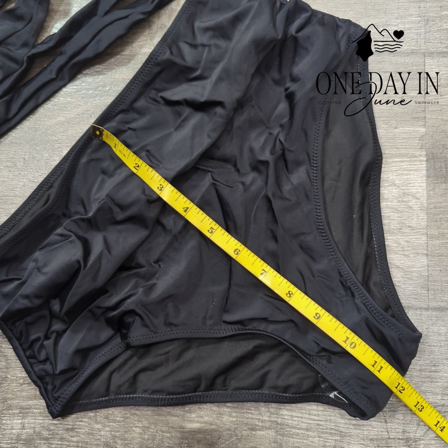 CharmLeaks Cross Front Tie High Waist Bikini Swimsuit Size L