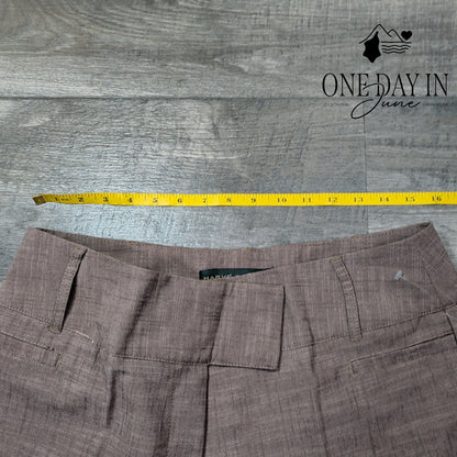 harve' benard Straight Leg Dress Pants Brown Taupe Career Trousers NWT Size 12