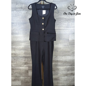 Halogen Sleeveless Jumpsuit Size M