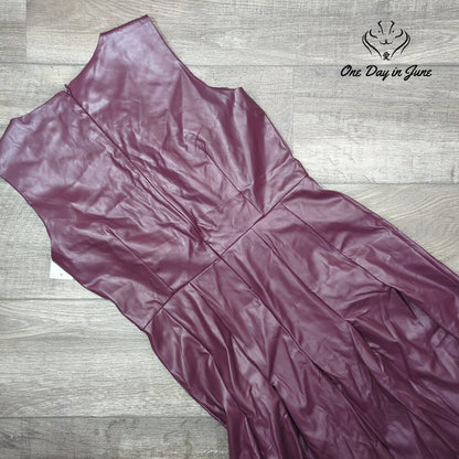 Liz Claiborne Sleeveless Faux Leather Dress Size 10