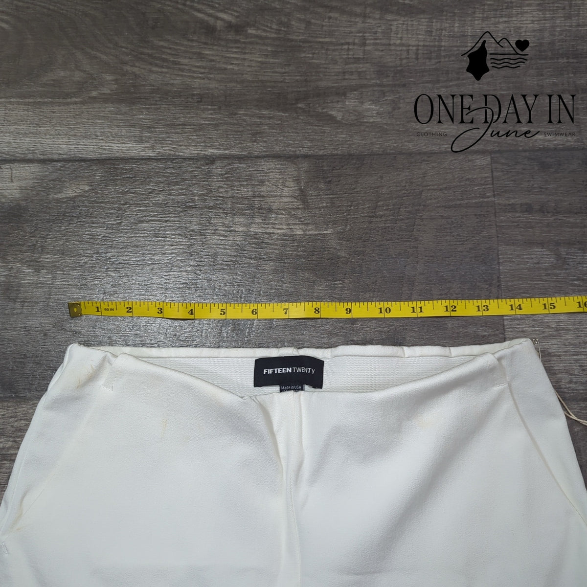 Fifteen Twenty Classic Straight Leg Pull On Pants Off White NWT Size L