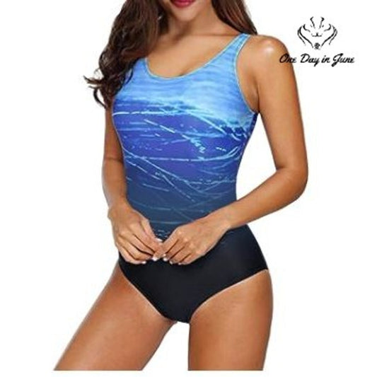 Aleumdr Cross Back One Piece Swimsuit Size L