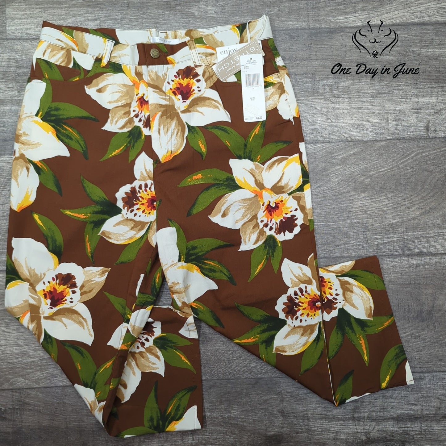 Jones New York Wild Orchid Cropped Pants Size 12