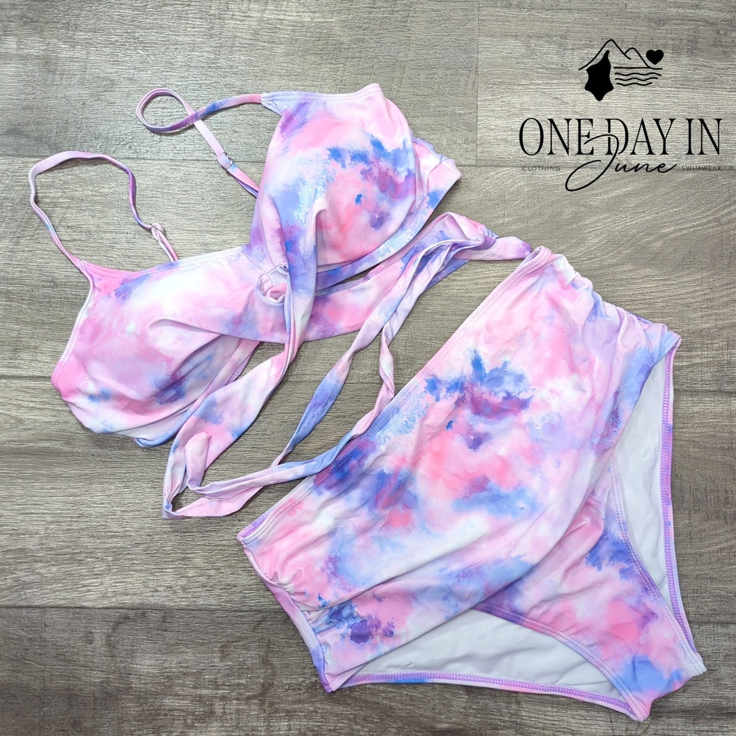 CharmLeaks Cross Front Tie Wrap High Waist Bikini Size XL