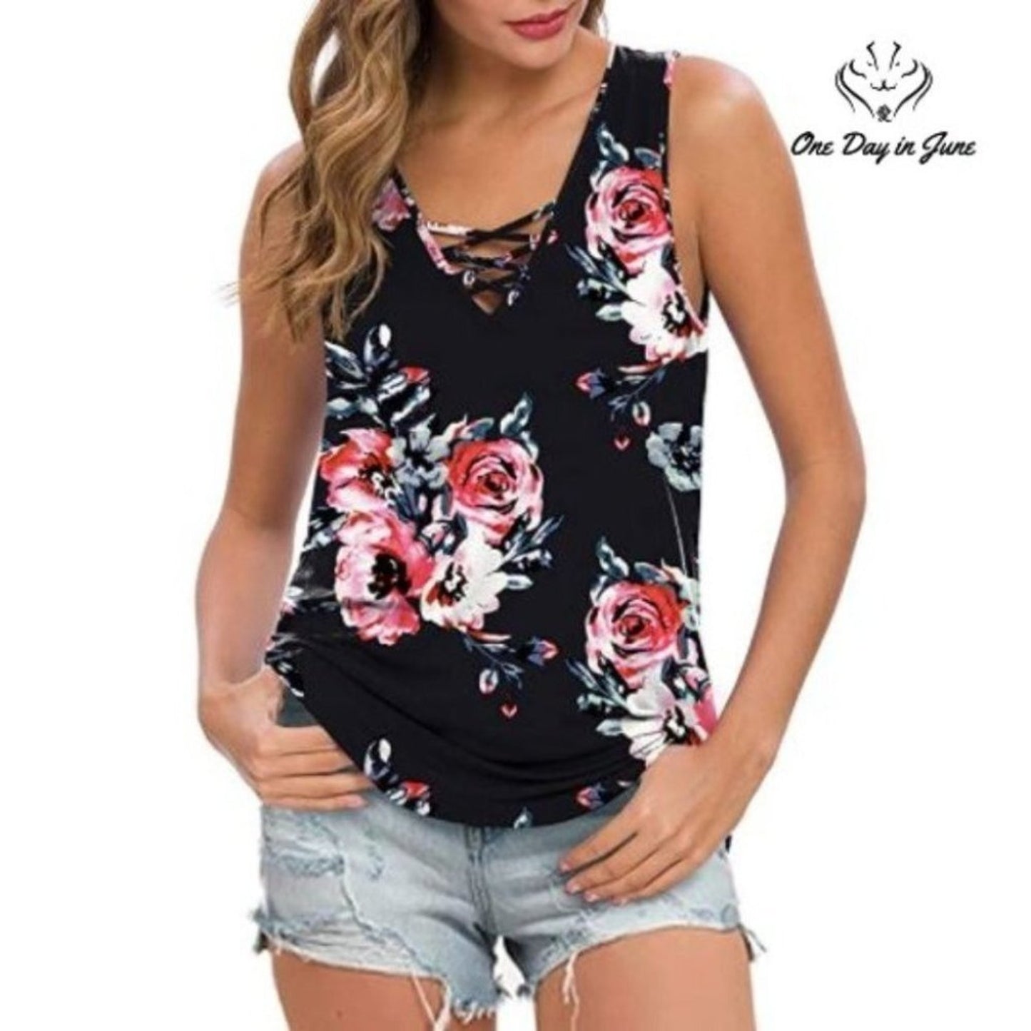 Feiersi Cross Front Tank Top Size M