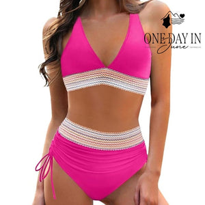 Blooming Jelly High Waist Bikini Swimsuit Size M