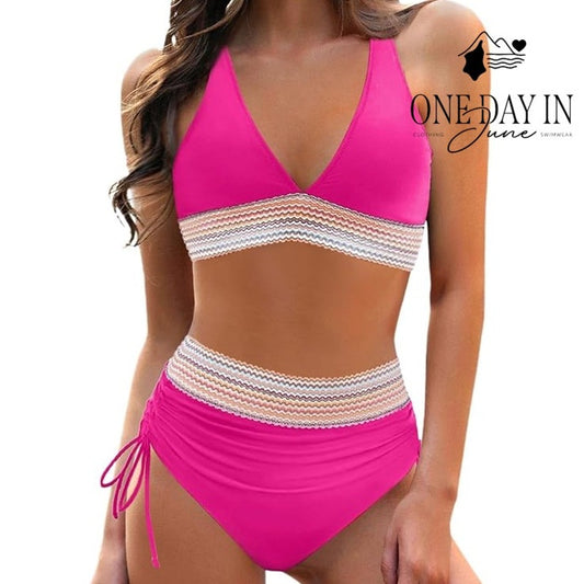 Blooming Jelly High Waist Bikini Swimsuit Size M