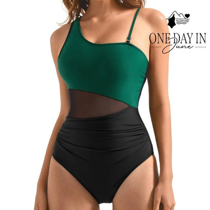 Charmo One Shoulder Cut Out One Piece Swimsuit Size XL