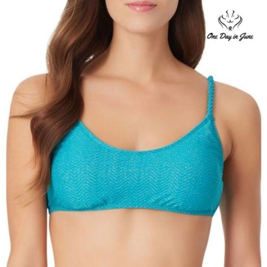 Sugar Beach Textured Bralette Bikini Top Size L
