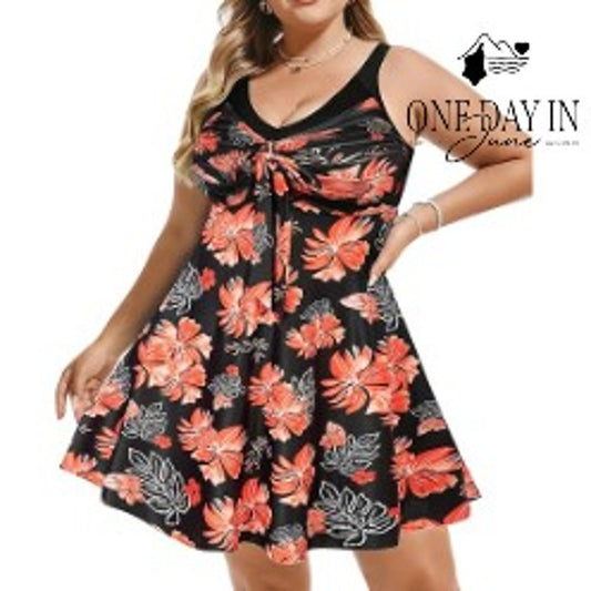 Hanna Nikole Plus Size Boyshort Tankini Swimsuit Size 24W