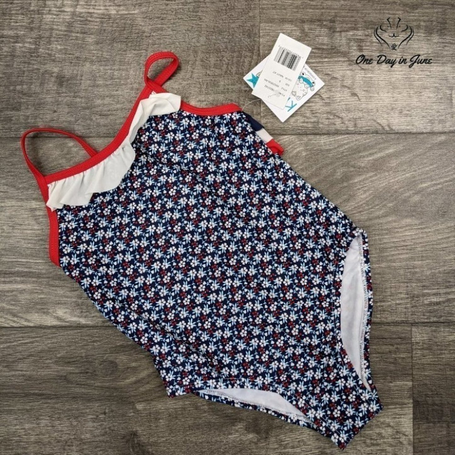 Kiko & Max Ruffle one Piece Swimsuit Size 5