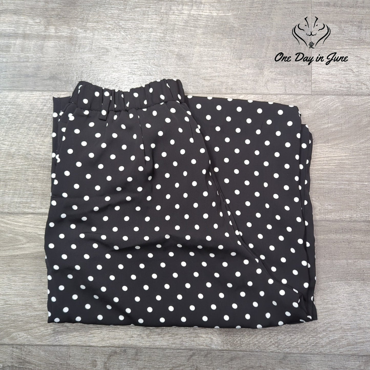 Tronjori Polka Dot Wide Leg Pants Size L