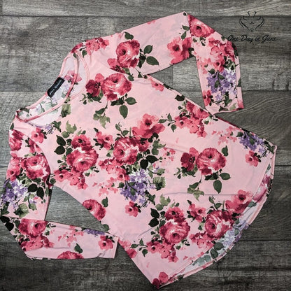 Star Vixen Long Sleeve Floral Blouse Size L
