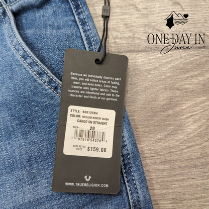 True Religion Cargo Straight Leg Jeans Size 29 (8)