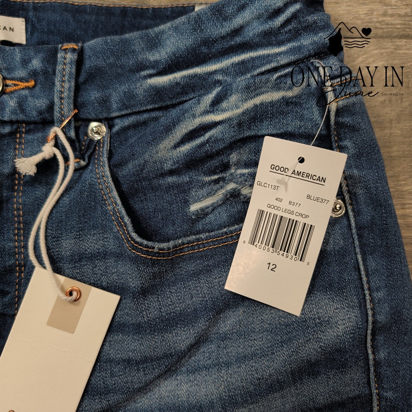 Good American Good Legs Crop Skinny Jeans Size 12