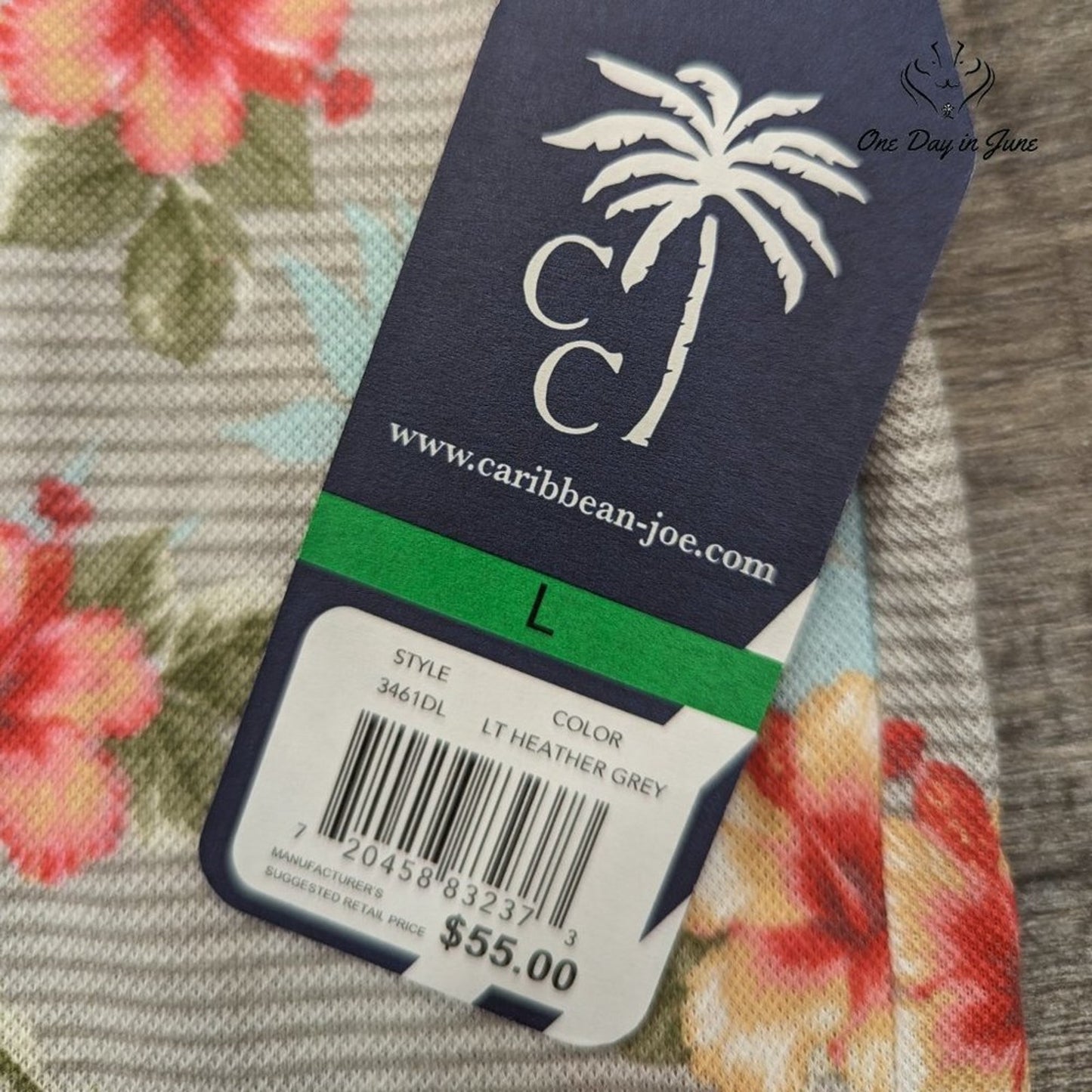 Caribbean Joe Coastal Casuals Polo Shirt Size L