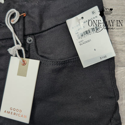 Good American Good Legs Skinny Jeans Black NWT MSRP $148 Size 6 (28)