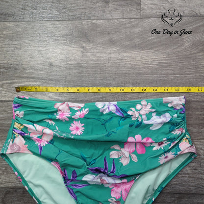 Cupshe Floral Tummy Control Bikini Bottom Size XL