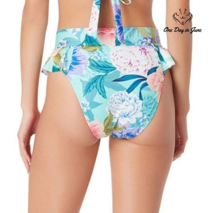 Sugar Beach Floral High Waist Bikini Bottom Size XL