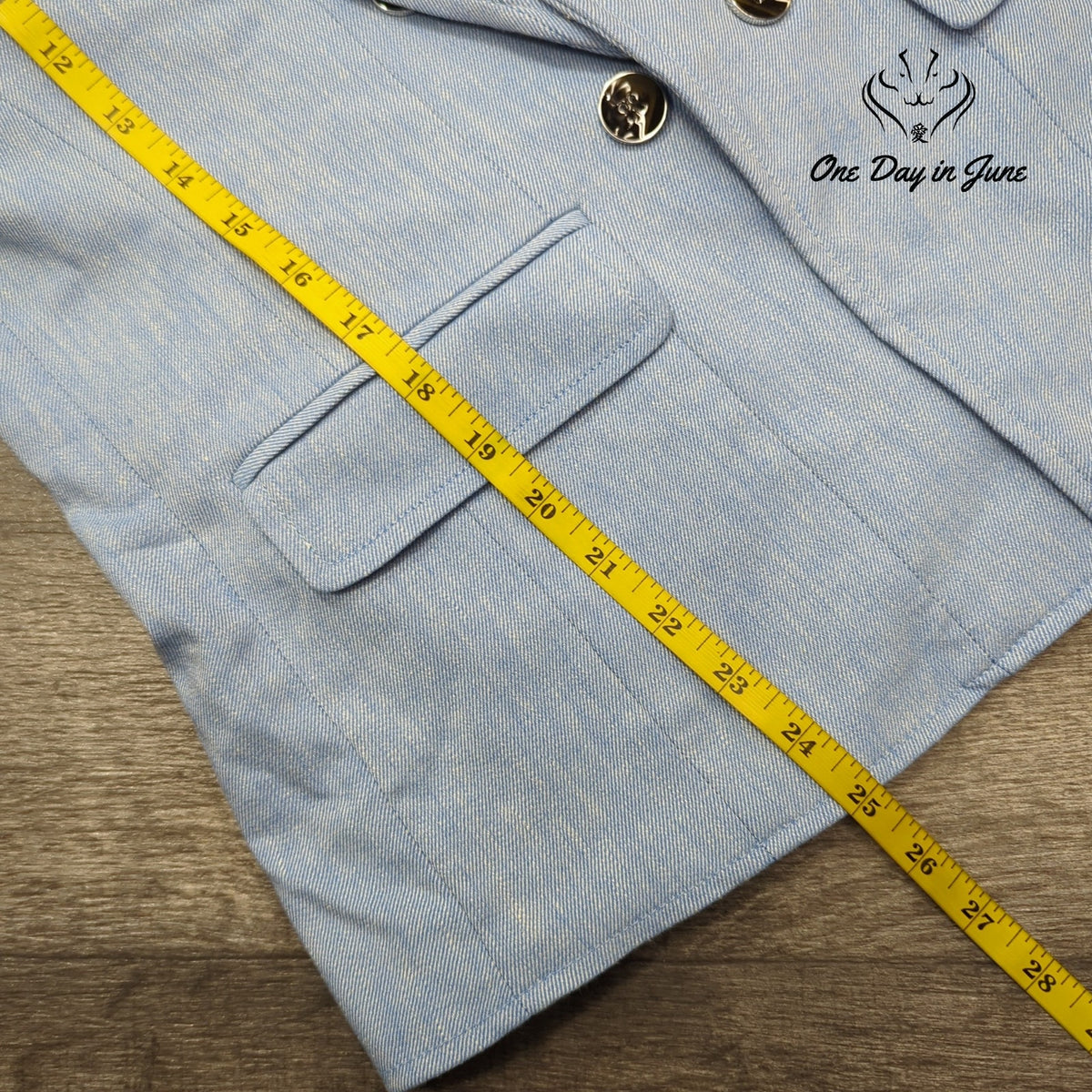 New York & Company 7th Avenue Blazer Light Blue Double Breasted NWT Size 12