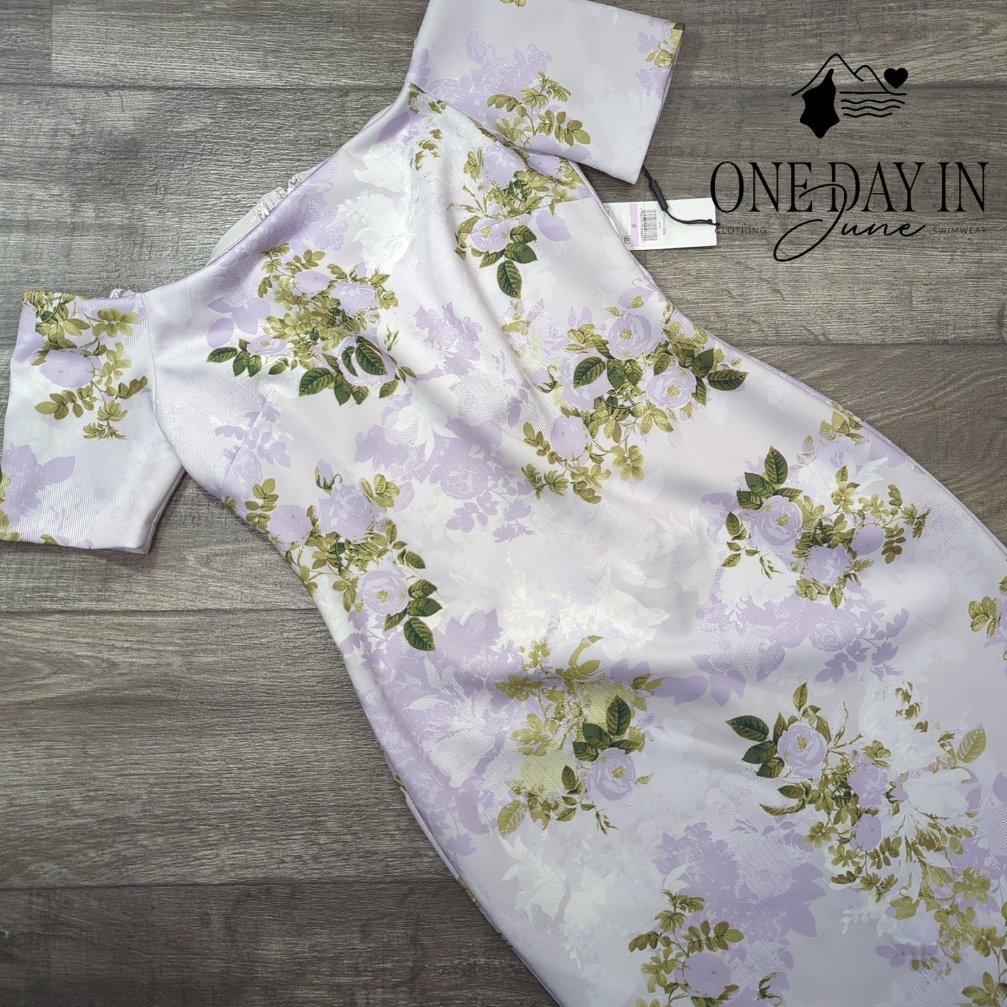 Calvin Klein Floral Off Shoulder Midi Dress Size 6