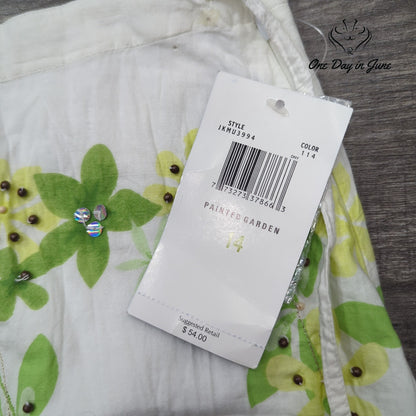 J.H. Collection Painted Garden Midi Skirt Size 14