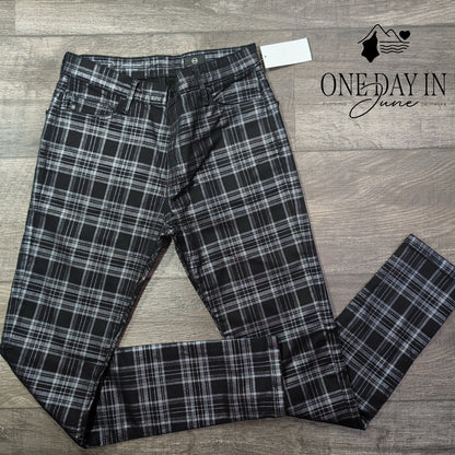 AG Adriano Goldschmied Farrah Skinny Plaid High Rise Jeans NWT Size 4 (27)
