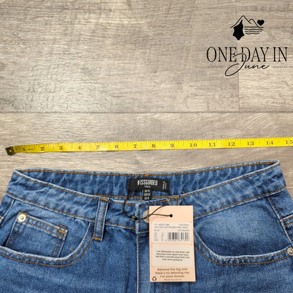 Missguided Riot Distressed Hem Jeans Size 8