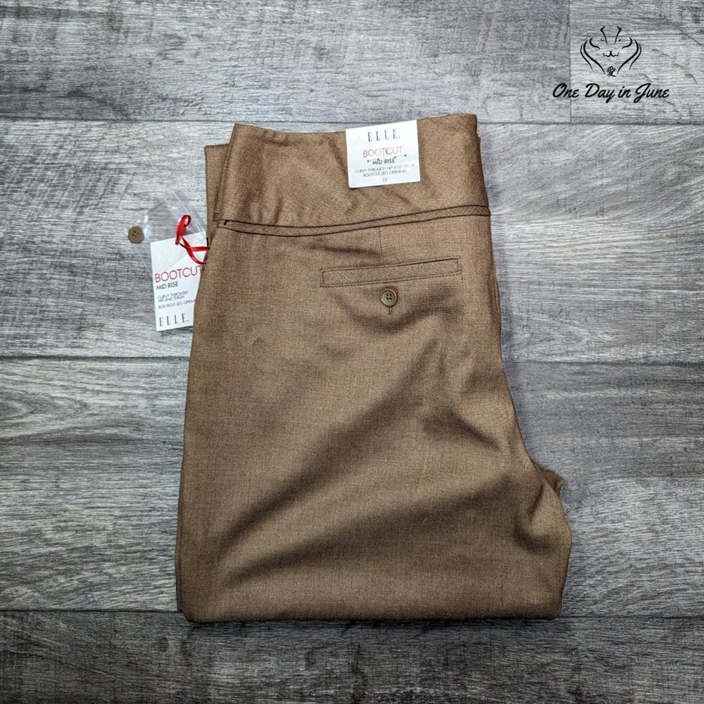 Elle Mid Ride Boot Cut Pants Size 10