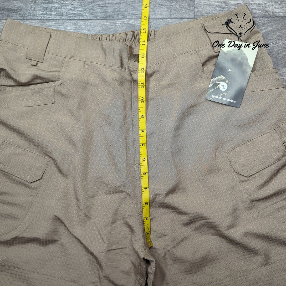 Outdoor Equipment Mens Ripstop Cargo Hiking Shorts Khaki Tan NWT Size 2XL
