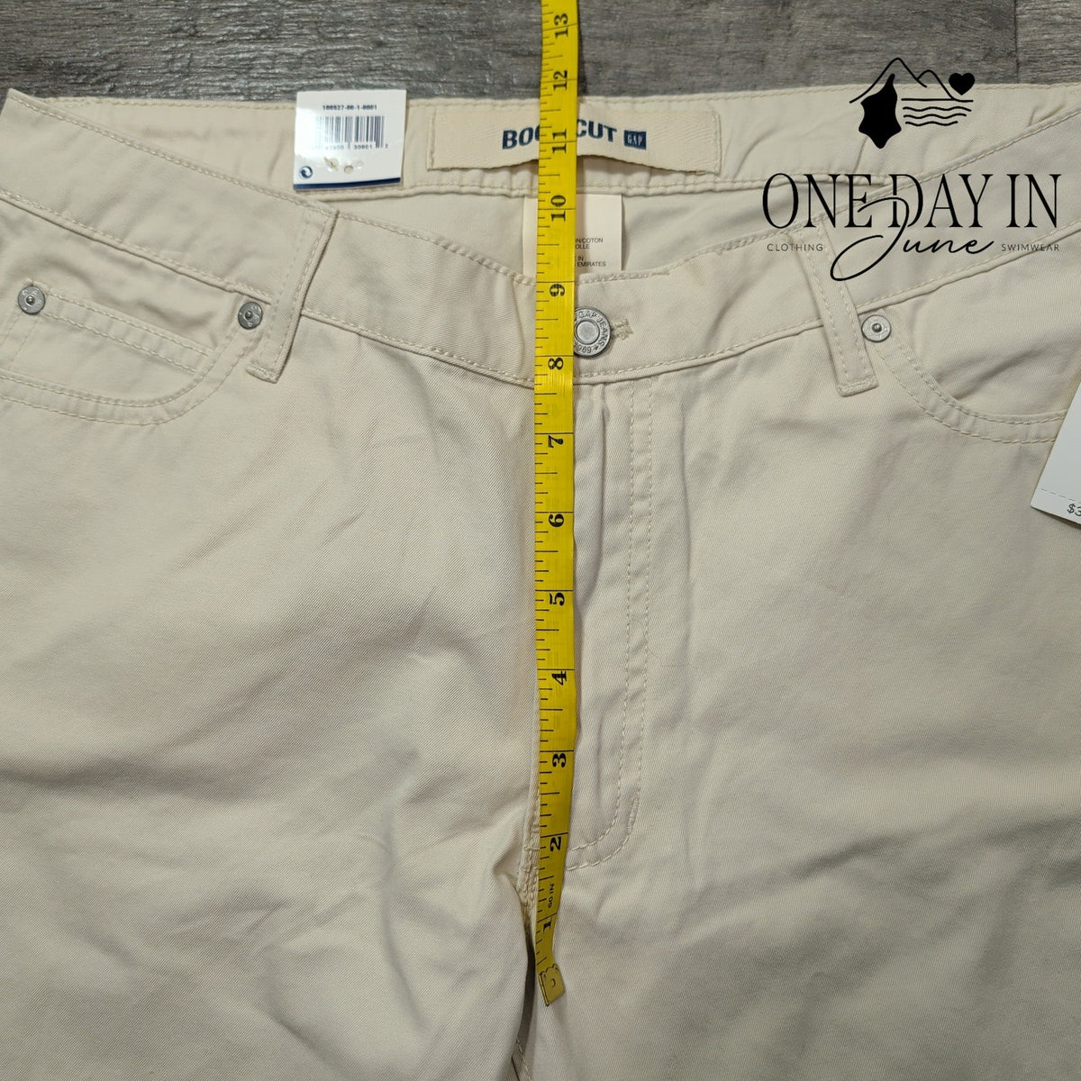 Gap Bootcut Ankle Pants Ivory Cream Mid Rise NWT $39.50 Size 8