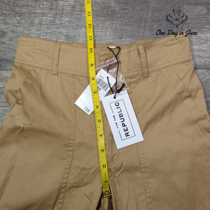 For the Republic Cargo Jogger Pants Khaki Tan Cotton NWT Size XS