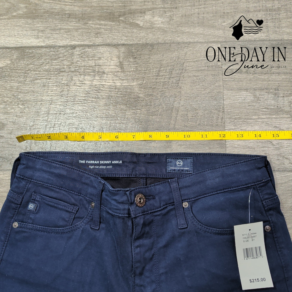 AG Adriano Goldschmied Farrah Skinny Ankle Sateen Pants Navy NWT Size 4 (27)
