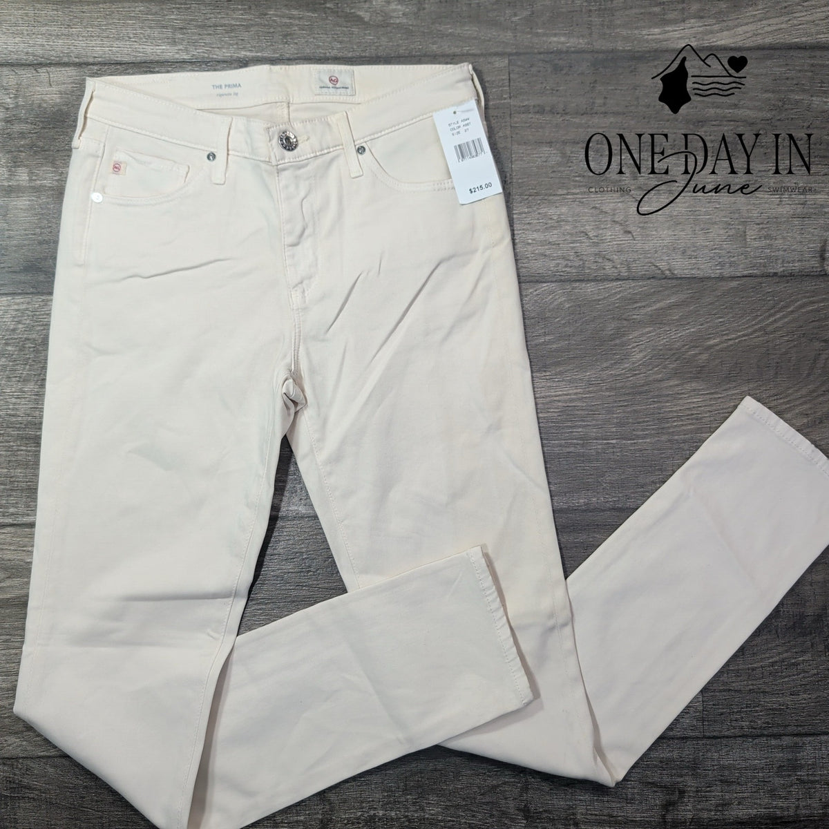 AG Adriano Goldschmied The Prima Cigarette Leg Jeans White NWT Size 4 (27)