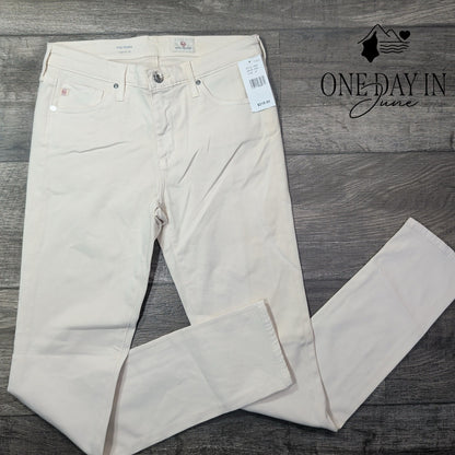 AG Adriano Goldschmied The Prima Cigarette Leg Jeans White NWT Size 4 (27)