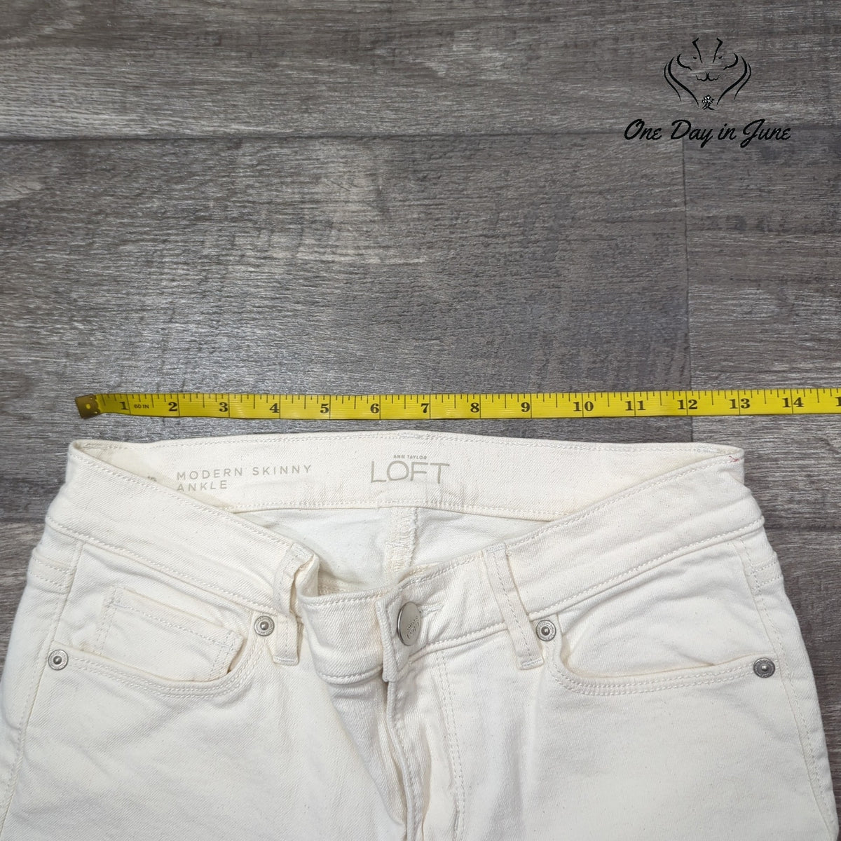 Loft Modern Skinny Ankle Jeans White Size 2