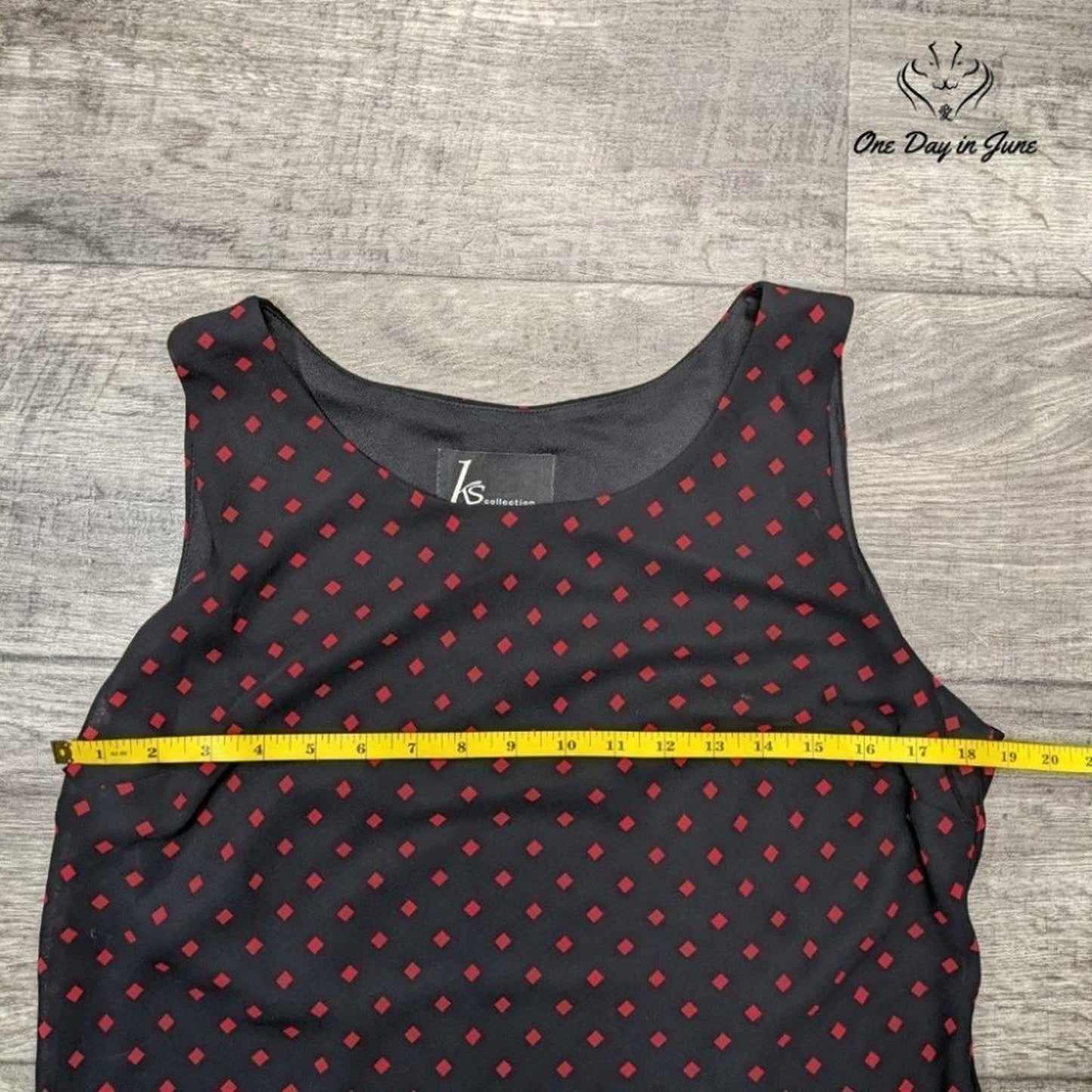 KS Collection Women's Sleeveless Lined Top Size 14