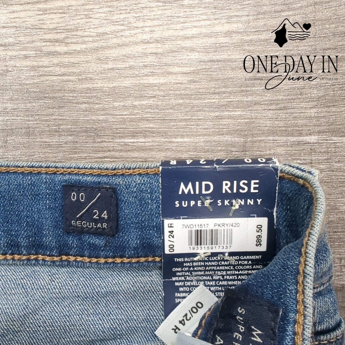 Lucky Brand Ava Mid Rise Super Skinny Jeans Size 00