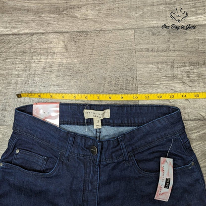 New York Laundry Cropped Jeans Juniors Dark Wash Denim Capri NWT Size 3