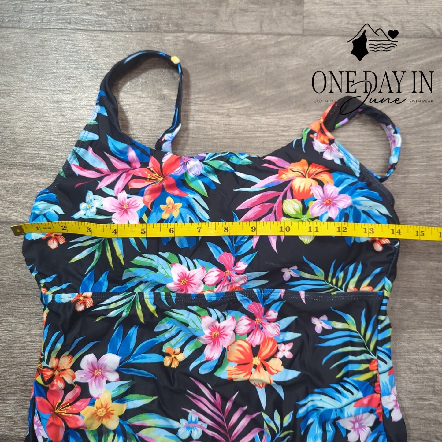 Yonique Tropical Tankini Top Size S
