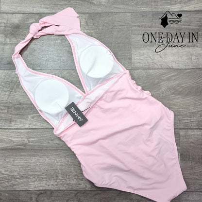 Aimage Halter One Piece Swimsuiit Size M