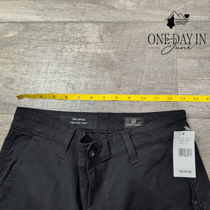 AG Adriano Goldschmied The Layla Cropped Flare Trouser Black NWT Size 4 (27)