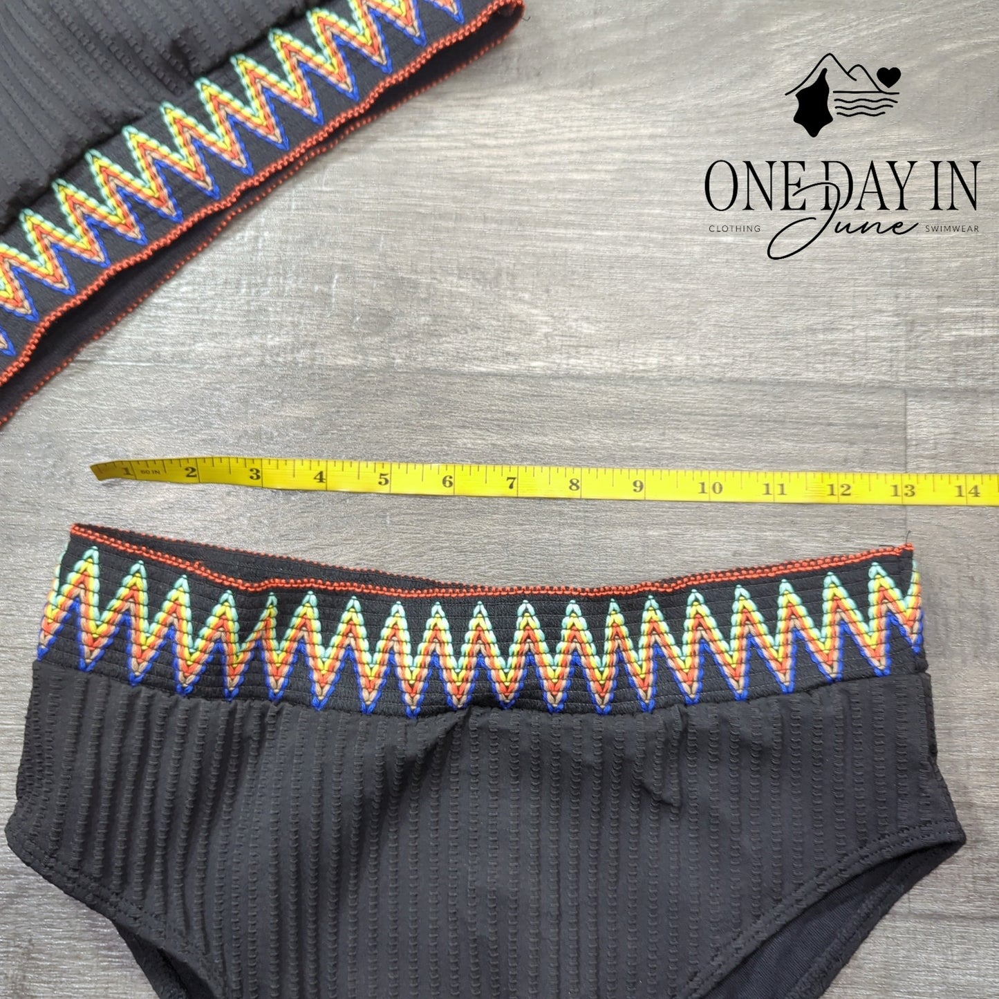 Zuobango Textured Crop Bikini Swimsuit Size L