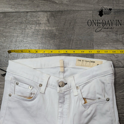 Rag & Bone Skinny Jeans Bright White Stretch Denim NWT Size 4 (27)