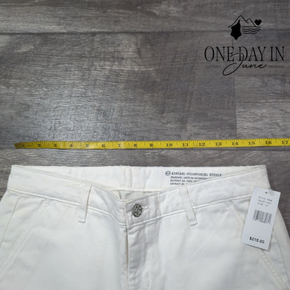 AG Adriano Goldschmied Ex Boyfriend Khaki Crop Jeans Size 27 (4)