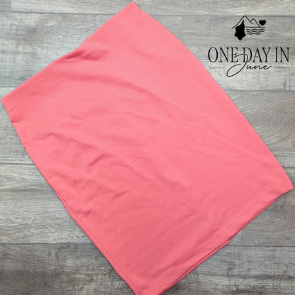 Premise Studio Pencil Skirt Coral Pink Stretch NWT Size 14