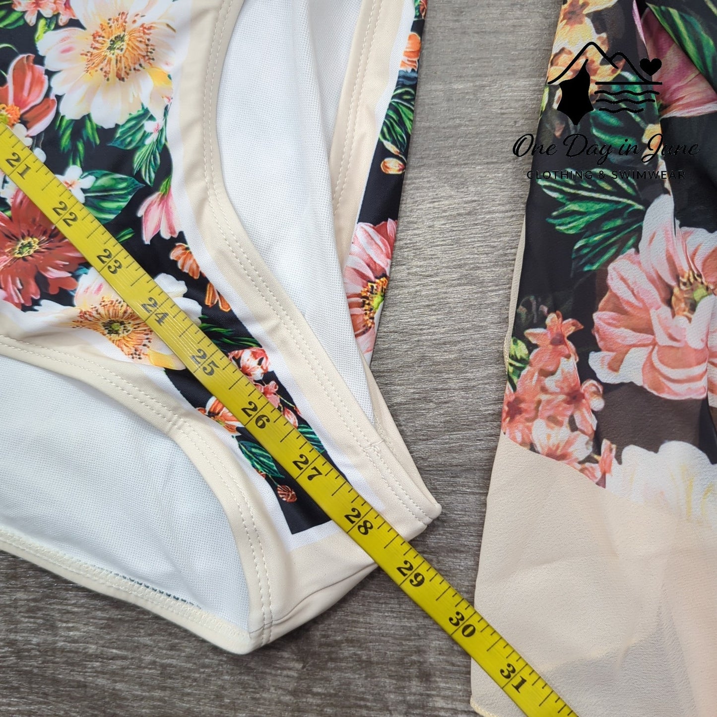 Charmleaks Tie Back One Piece Coverup Swimsuit Set Size L