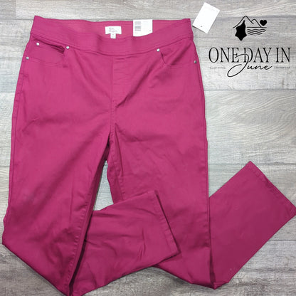 Kim Rogers Pull On Super Stretch Straight Leg Pants Size 14